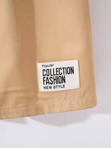 2pcs/Set Young BoyWaffle Stripe Polo Shirt Set, 2025 - V-Neck Shirt And Shorts, Summer Outfit (Suitable For 2-3 Years, 4-5 Years, 6-7 Years Old Children) - Black - View 6