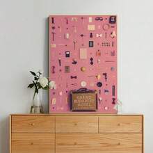 1 件《布达佩斯大酒店》电影复古海报复古房间酒吧咖啡厅装饰艺术墙礼物可选相框 - 彩色 - 查看 45