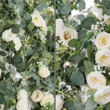 1 szt./zestaw 180CM/70,86IN sztuczne liście eukaliptusa, gipsówka i sztuczne winorośle z trawy pieniężnej, dekoracyjne sztuczne zielone rośliny do domu, wesela, pokoju, dekoracji stołu jadalnego, dnia matki