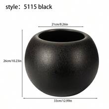1 pieza Maceta de cerámica extra grande, Maceta de plástico con bola de piedra artificial, Maceta de pie para planta artificial, Maceta redonda de plástico de doble capa de gran diámetro, Maceta para suculentas con bandeja, Maceta para árbol, Bola redonda grande para decoración del hogar, Maceta para planta artificial verde para hotel