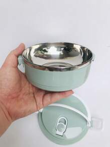 Round Bento Lunch Box With Lid, Sealed Meal Container, Portable Lunch Box (Keeps Food Warm For About 1 Hour, Better With A Thermal Bag. Open The Vent On The Lid Before Opening)