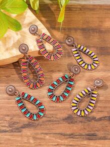TopHanqi Conjunto de brincos femininos com 4/7/3 peças, brincos pendurados estilo boêmio com vários elementos, adequados para uso diário, festas, presentes, todas as estações