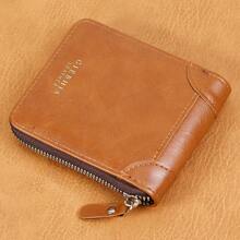 1pc Retro Zipper Men's Wallet, Minimalist Business Large Capacity Men's Credit Card Holder, Suitable For Men, Young Professionals And Office Workers, Great For Business Trip, Outing And Travel Wallet Mini Wallet Purse Wallet Card Wallet