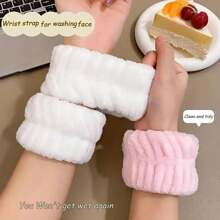 2 stuks zachte herbruikbare polsbandjes van microvezel - dames- en meisjesspa- en actieve zweetbandjes, comfortabele polsbandjes voor yoga, hardlopen en handwassen, verkrijgbaar in roze, lichtblauw en lavendel. Terug naar school