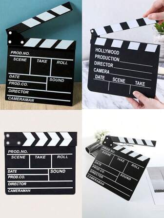 1 pieza Claqueta de madera decorativa creativa, adecuada para dormitorio, sala de estar, decoración de pared de oficina, adornos de escritorio, suministros para fiestas
