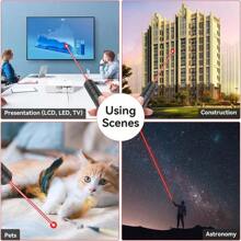 [Professional] Rechargeable Red Beam Flashlight Long Distance Range For TV/LED/LCD Screens Tactical Flashlights Presentation Office/Outdoors/Astronomic/Construction [001]