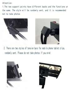 Regulowany uchwyt na telefon komórkowy 360 stopni, który utrzymuje telefon w stabilnej pozycji, umożliwiając korzystanie z niego bez użycia rąk podczas leżenia na łóżku i oglądania telewizji