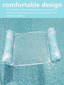 1 pieza Hamaca inflable con forma de hoja, perfecta para fiestas de verano en la piscina y la playa, tumbona flotante para adultos para relajarse, balsa para piscina, regalo para vacaciones, esencial de playa, accesorios de playa - Multicolor - Ver 6