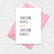 New Parents Congratulations Greeting Card With Envelope, Baptism, Pregnancy Celebration Card, Suitable For Anyone, Funny Greeting Card, Humor Card