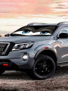 1 pieza Parasol para parabrisas de carro, Visera solar plegable con forma de ojo de carro divertida, bloquea los rayos UV para mantener el interior del carro fresco, Tamaño: 59.06 pulgadas * 27.5 pulgadas