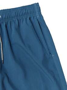 Bermuda Shorts Elastane 3 Pockets Men's Mauricinho Adult Surf Beach Pool Quick Dry Gym Training - Dark Blue - 查看 3