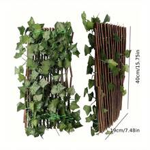 1pc Expandable Artificial Ivy Privacy Fence Screen - Durable Plastic, Interlocking Greenery Wall For Outdoor Garden & Home Decor, UV Protected And Easy To Install, Privacy Fence Panels For Outside