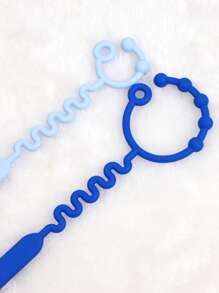 2 Stücke/Set Baby Himmelblau Sicherheitsgurt, Silikonspielzeug für Kinderwagen, Hochstuhl, Autositz, für Säuglinge Jungen & Mädchen