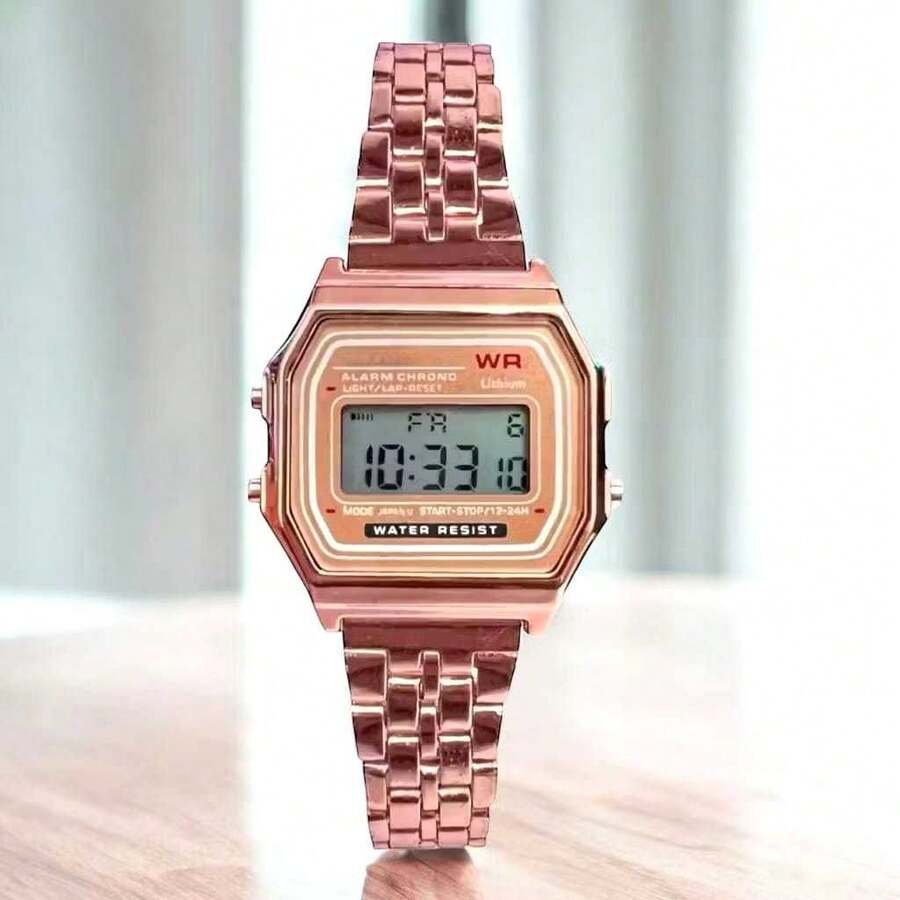 Mini Vintage Retro Premium Digital Watch Silver Rose Unisex Line - MINI ROSE - View 1