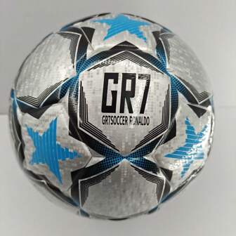 1 pieza Balón de fútbol entrenamiento de superficie con espejo a prueba de roturas y resistente al desgaste de estrella azul de cinco elementos
