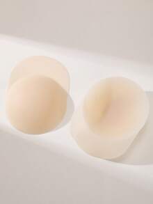 1 对无肩带自粘式乳房提升胶带，露背胸罩隐形乳头贴，可重复使用可清洗，适用于婚纱、派对服装 - 杏色 - 查看 7