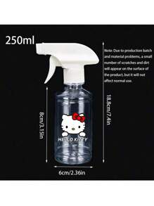 Sanrio 1pc Hello Kitty Portable Mist Sprayer - Fine Continuous Mist, Various Sizes Available, For Hairstyling, Plants, Cleaning, Hair & Skin Care, Reusable, Essential For Hairstyling | Transparent Bottle