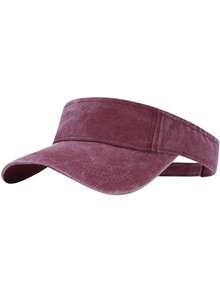 1 Pc,Unisex,Washed Pigment Dyed Visor With Embroidery, Personalization With Your Logo Or Text,Personalized Tennis Hat Sun Hat, Sport Cap, Baseball Cap, Tennis Cap, Sun Visor Hat, Hen Party Hat, Beach Hat, Outdoor Sun Hat, Baseball Hat - A - View 15