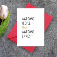 New Parents Congratulations Greeting Card With Envelope, Baptism, Pregnancy Celebration Card, Suitable For Anyone, Funny Greeting Card, Humor Card