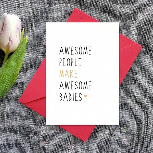 New Parents Congratulations Greeting Card With Envelope, Baptism, Pregnancy Celebration Card, Suitable For Anyone, Funny Greeting Card, Humor Card