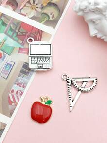 22pcs Antique Silver Teacher's Day/Graduation Charm Set - 11 Styles (2pcs Each) For DIY Jewelry Making - One Size Fits All - View 6