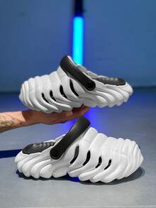 Men's New Fashion Slippers, EVA House Sandals Indoor Outdoor Soft Bottom Slippers, Super Comfortable Non-Slip Bathroom Shower Slippers, Suitable For Beach, Shower, All Season Casual Shoes, Non-Slip EVA Indoor/Outdoor Applicable Slippers - White - View 9