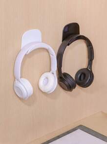 1pc Plastic Wall Mount Hanger Rack For Bags, Headphones, Ties, Scarves, Headset, Bluetooth Earphones Storage, Suitable For Dorm, Entryway No-Drill