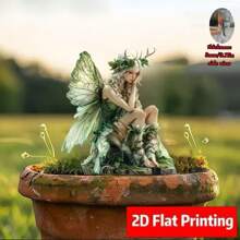 1pc 10cm/3.94in Boho Style Garden Decoration Ground Stake, Cute Little - Garden Lawn Insertion Ground Decor, Garden, Yard, Farm, Outdoor Decor, Housewarming Gift, Home Decor, Bonsai Decor (2D Flat)