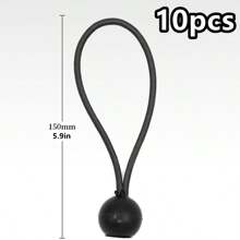 Set Of 5/10/20 Elastic Ball Bungee Cords With Hooks For Tent, Tarpaulin And Canopy