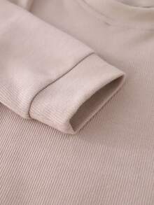 2pcs Baby/Toddler Bear Embroidery Sweatshirt And Matching Pants Set, Autumn - Apricot - View 4