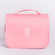 1pc New Stylish Korean Waterproof Travel Organizer Bag, Large Capacity Portable Toiletry Makeup Organizer Bag With Hook,For Holiday Beach, Bathroom Collection, Bedroom Collection, Large Capacity