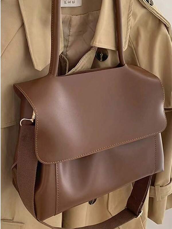 Retro Briefcase, Shoulder Crossbody, Large Capacity Bag