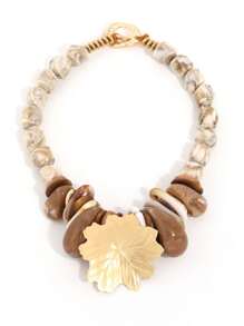 1pc Bohemian Eye-Catching Large Amber Necklace