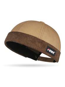 1 件字母印花灯芯绒棒球帽，休闲街头摩托车风格，百搭帽子，男士理想礼物男士遮阳帽夏季帽子，适合徒步旅行和钓鱼等夏季户外活动