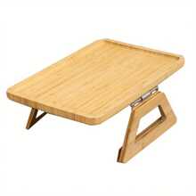 Couch Arm Table, Sofa Arm Tray With 360° Rotating Phone Holder & Cup Holder, Folding Anti-Slip Sofa Arm Table, Bamboo Couch Tray Clip On Side Table For Eating, Snacks, Phone, Remote, Cups, Portable Sofa Table For Remote Snack