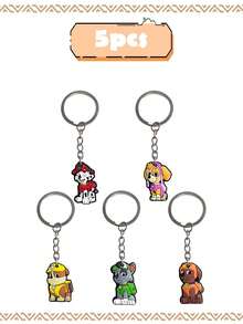 Llaveros de Paw Patrol, llaveros de goma blanda de dibujos animados de PVC, llaves de coche, mochilas, colgantes y accesorios - Multicolor - Ver 13