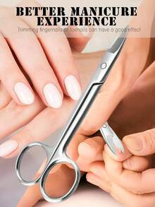1 件指甲剪不锈钢小型修甲修脚工具剪刀适用于手指甲脚趾甲美容修剪套装