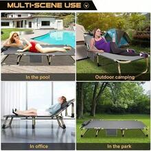 Cama plegable de camping para adultos, cama plegable para huéspedes de uso pesado con colchoneta - 75 x 28 x 12 pulgadas - Ver 10