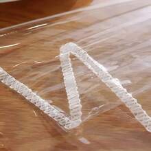 1pc Rectangular Transparent Vinyl Table Cover With Lock Edge, Heat Resistant, Easy Cleaning, Anti-Scratch, Suitable For Home Dining Table, Hotel, Restaurant, Party Table Protection