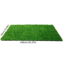 قطعة واحدة من عشب صناعي/ سجادة عشب لملعب كرة القدم الخارجي ، تصميم هندسي