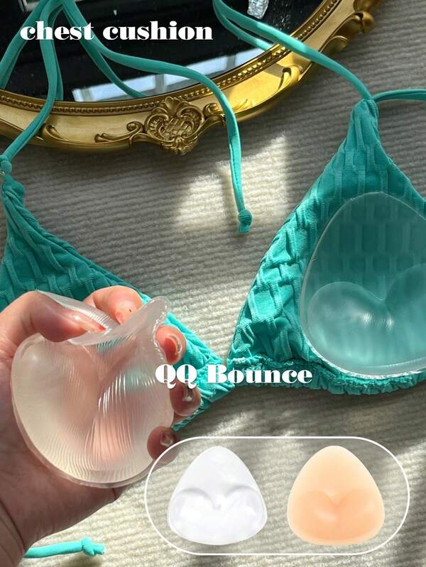 2 stuks gewatteerde borstkussentjes + 10 stuks zeer aantrekkelijke crèmekussentjes van niet-geweven stof, verdikte borstblaadjes voor bruidsfotografie met bloemen, een onzichtbare bh met liftende en anti-hangfuncties