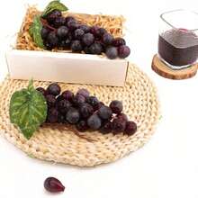 3 violetas artificiales realistas - frutas y hojas verdes de plástico natural falso para decoración de cocina, decoración del hogar y relleno de cestas navideñas (36 piezas)