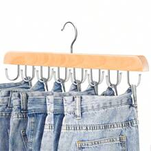 14 buc. Cuier pentru curea din lemn lustruit cu cârlige - Cutie organizatoare multifuncțională pentru haine, cravate, eșarfe, veste, accesorii - Depozitare în dulap care economisește spațiu pentru casă, cămin și dulap