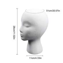 Deflection Doll Polystyrene Styrofoam Foam Model Stand Wig Hair Hat Headset White Mannequin Head Display Stand Rack Holder