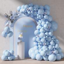 87pcs Pastel Blue Balloons Different Sizes 18 12 10 5 Inches For Garland Arch, Premium Blue Latex Balloons For Birthday Wedding Baby Shower Bridal Shower Party Decorations