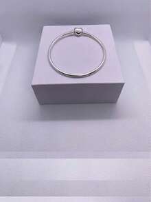 1pc Fashion Women Round Button DIY Pendant Snake Bone Bracelet, Suitable For Daily Matching, Perfect Holiday Gift For Women - Classic Heart Clasp Bracelet - View 23