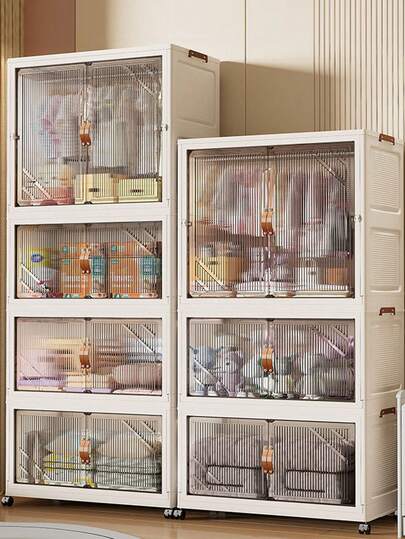 1/2/3/4/5 Çekmeceli Saklama Sandığı, Kalın Plastik Dolap, Çok Katmanlı Gece Sehpası