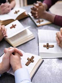 10 Stück/Set 5 Stück/Set 1 Stück christliches Holzkreuz, Fingerstressentlastung, religiöses Geschenk für Christen, Kirche, Geburtstag, Abschluss, sortierte Farben und Stilholzkreuzbrosche