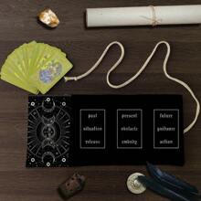 1pc Moon Phase, Starry Tarot Card Storage Bag, Boho Style Gift Bag, Mystical Delicate Storage Pouch, Divination Tool Decoration, For Witchcraft Astrology Supplies, Suitable For Festivals, Gifts, Holiday Essentials