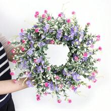 1 Stück künstlicher Blumenkranz, Design mit lila Texas Wildblumen, Dekoration für Zuhause, Garten, Unabhängigkeitstag